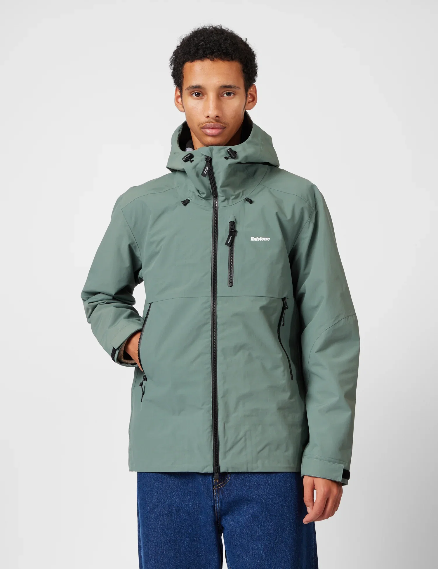 Image of Finisterre Stormbird Waterproof Jacket - Deep Sea
