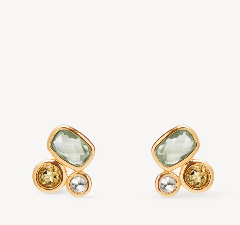 Multi Gemstone Stud Earrings