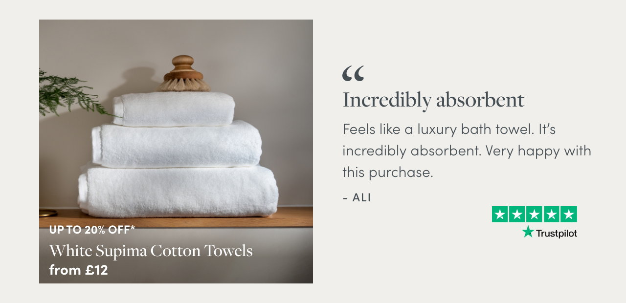 White Supima Cotton Towels