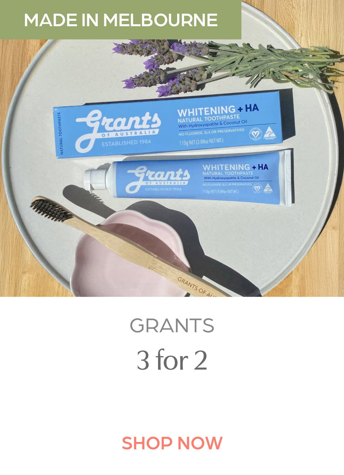 Shop 3 for 2 on Grants. Natural alternatives to dental care & health supplements at an affordable price, made in Melbourne