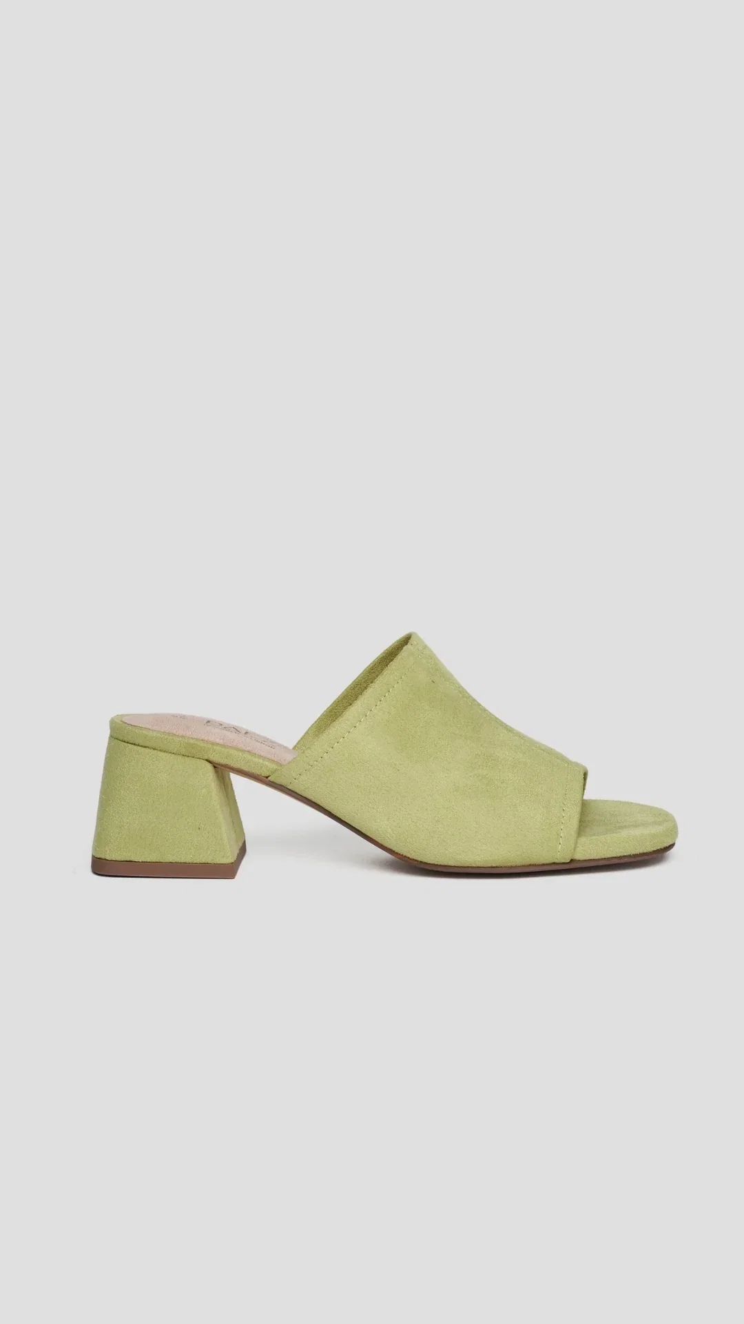 Mule Heel Vegan Suede Citron