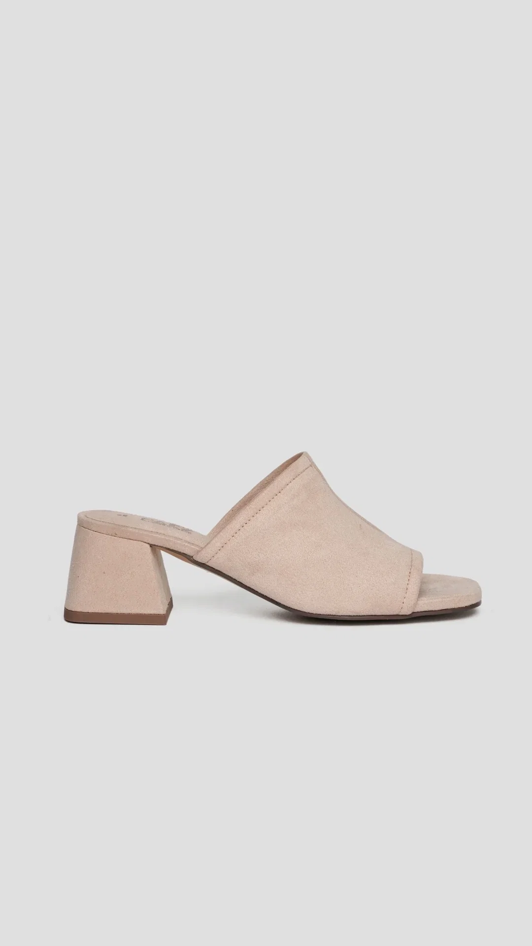 Mule Heel Vegan Suede Sand