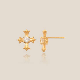 Gothic Cross Stud Earrings