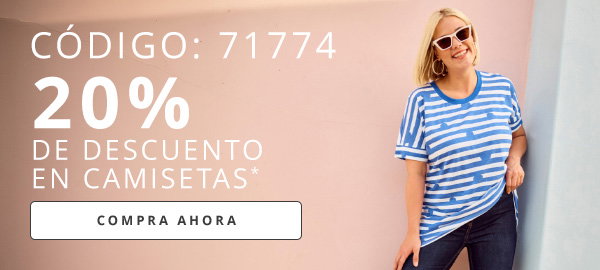 20% de descuento en camisetas