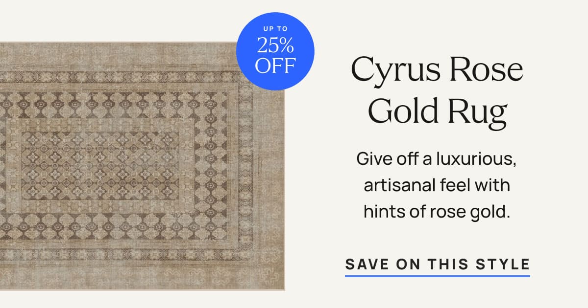 Cyrus Rose Gold Rug | Save On This Style