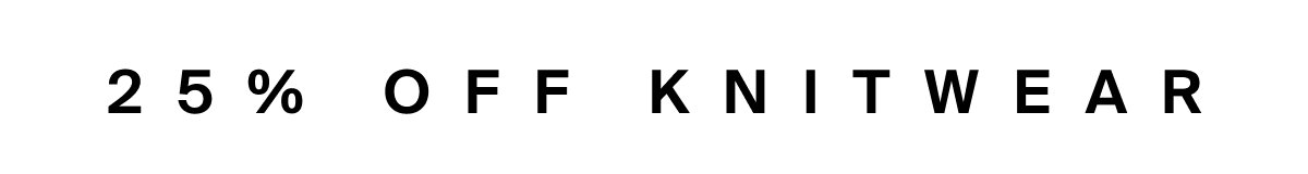 25% OFF Knitwear