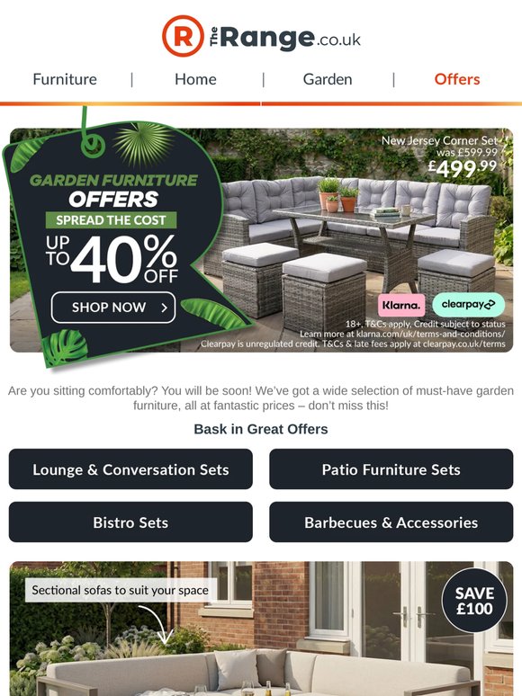 Sunkissed Savings: Up to 40% OFF Garden Furniture