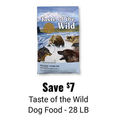 Save $7 Taste of the Wild Dog Food - 28 LB