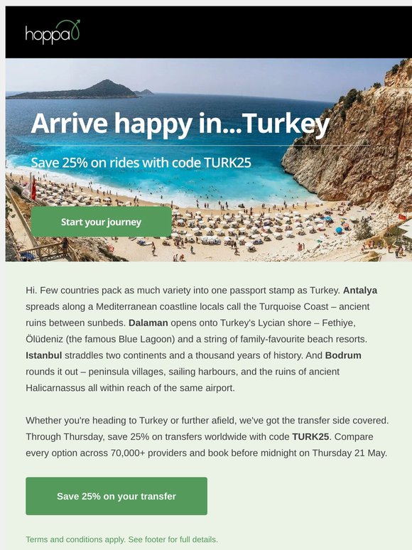 Arrive happy in...Turkey