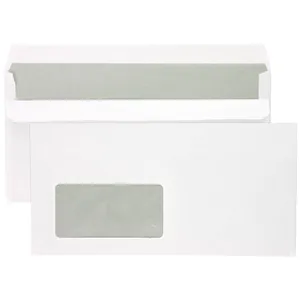 Böttcher-AG Briefumschläge weiß, DIN lang, mit Fenster, selbstklebend, 75g/m², 1000 Stück