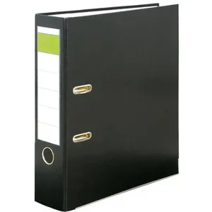 Grüner-Balken Ordner PP, A4, 8cm, Kunststoffordner, schwarz