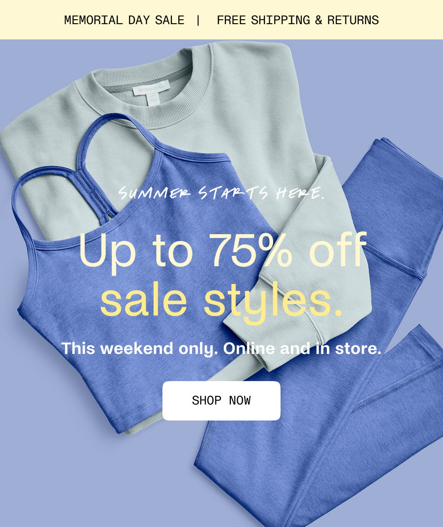 Up to 75% off sale styles.