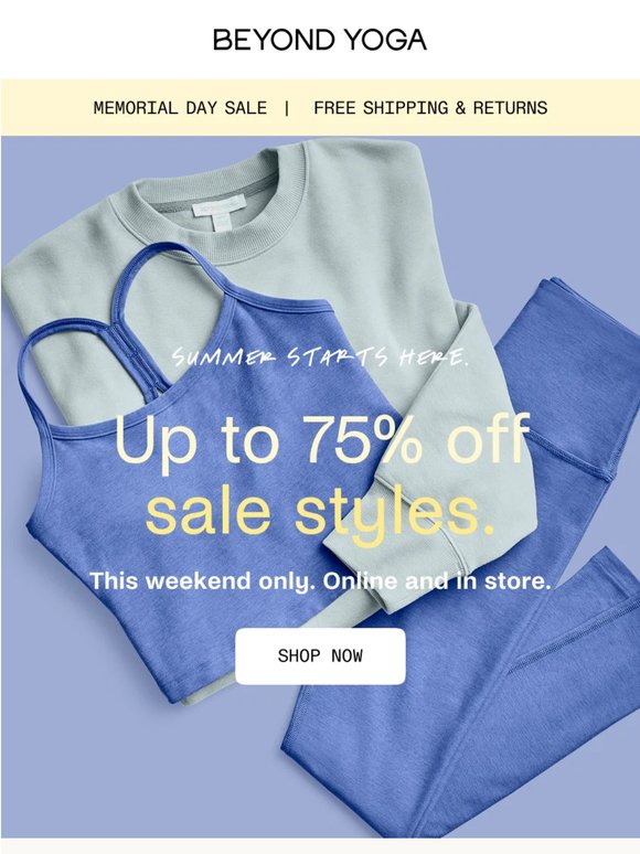 Enjoy Up To 75% OFF Sale Styles