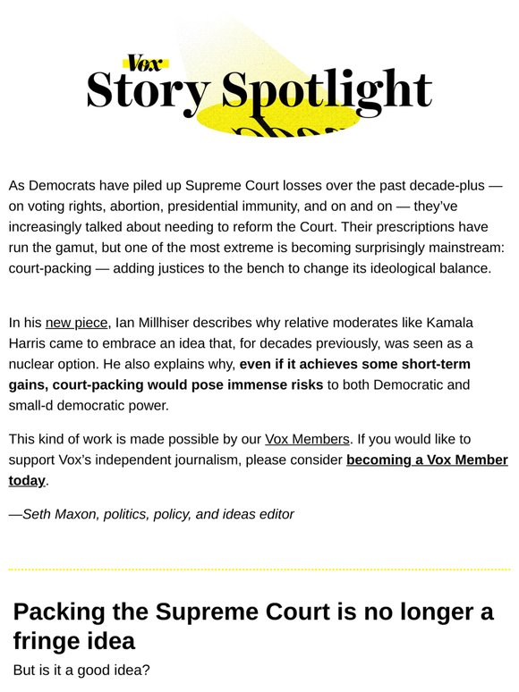 Packing the Supreme Court is no longer a fringe idea