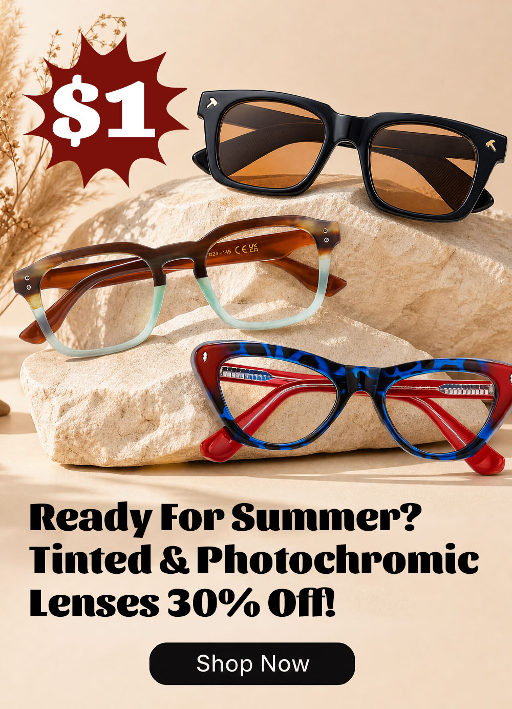 Summer-ready frames, light and easy