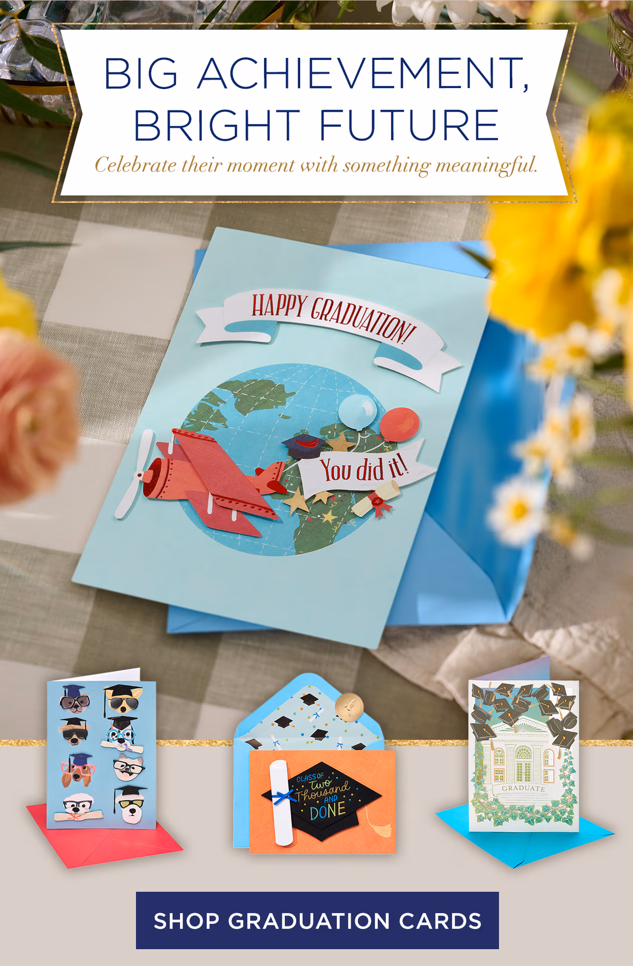 Big achievement, bright future - shop graduation cards