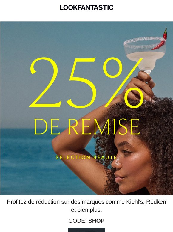 25% de remise sur (presque) tout !