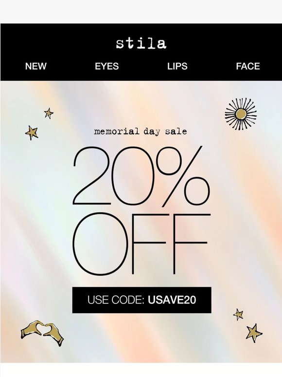 [Sale Alert] Get 20% OFF, Stila Star ✨