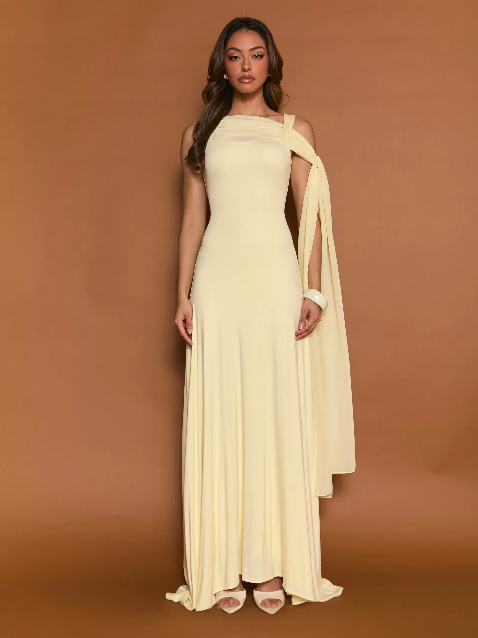 Image of Grace K Butter Yellow Dress