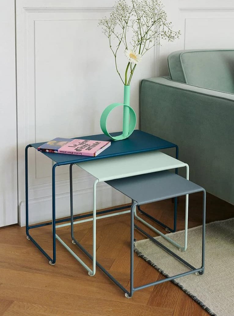 oulala nesting tables fermob metal nesting tables