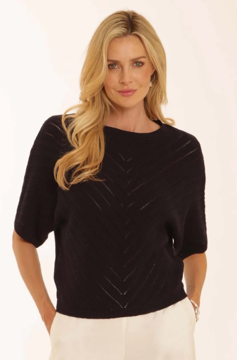 Ladies Pomodoro Chevron Lace Jumper