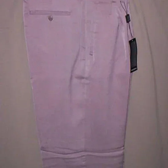 long rise big leg slacks Lavender Deep Pleat-Wide Leg 22- Inch\ around the bottom  Pleated baggy dress trousers unhemmed unfinished bottom