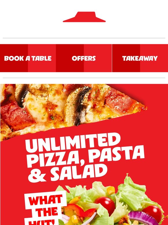 All-you-can-eat buffet, all week 😏🍕