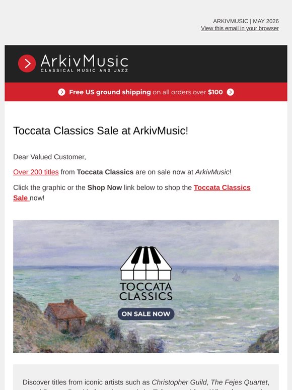 Toccata Classics Sale at ArkivMusic