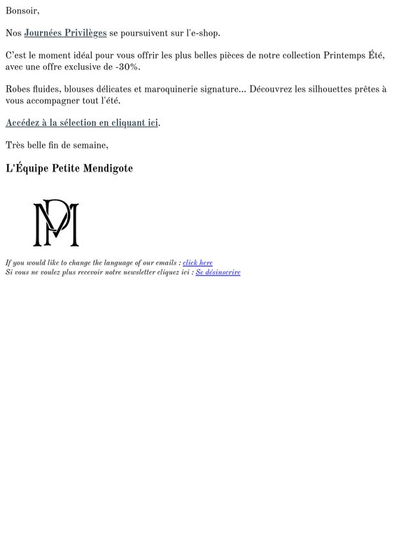 ☀️ Journées Privilèges : -30% sur une sélection