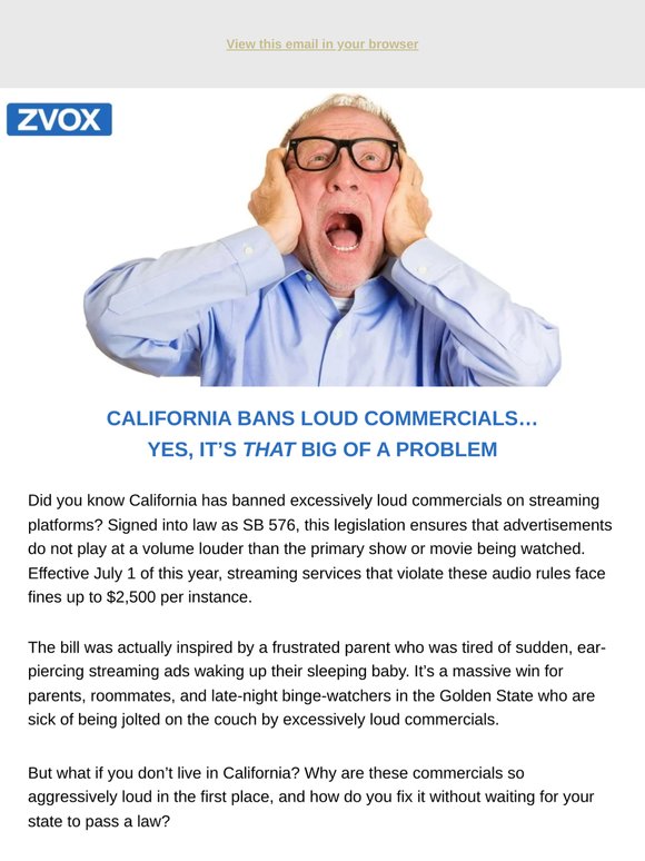 California Bans Loud Commercials - Yes, It's That Big Of A Problem