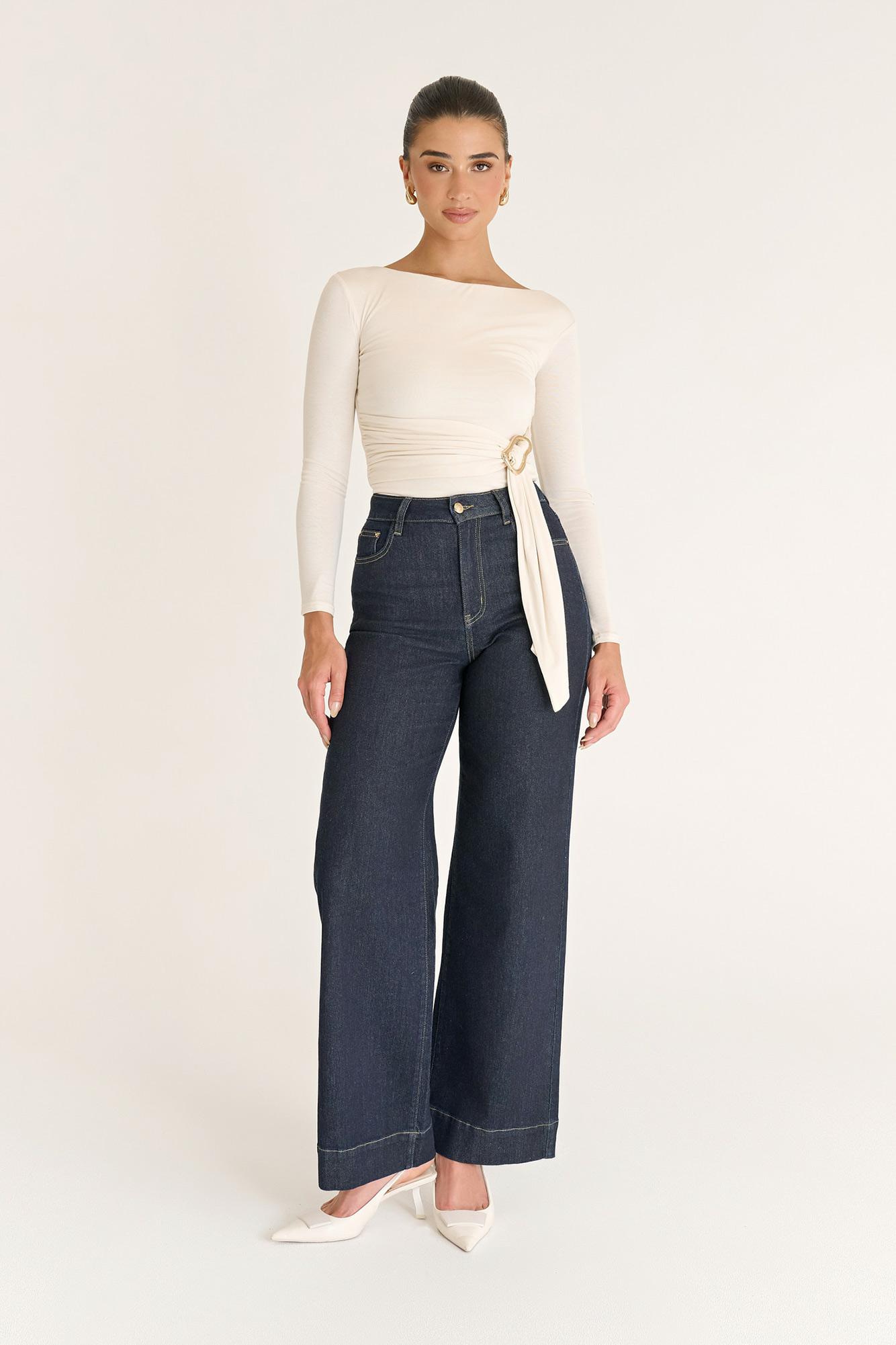 Image of Mabel Long Sleeve Top - ECRU, 8