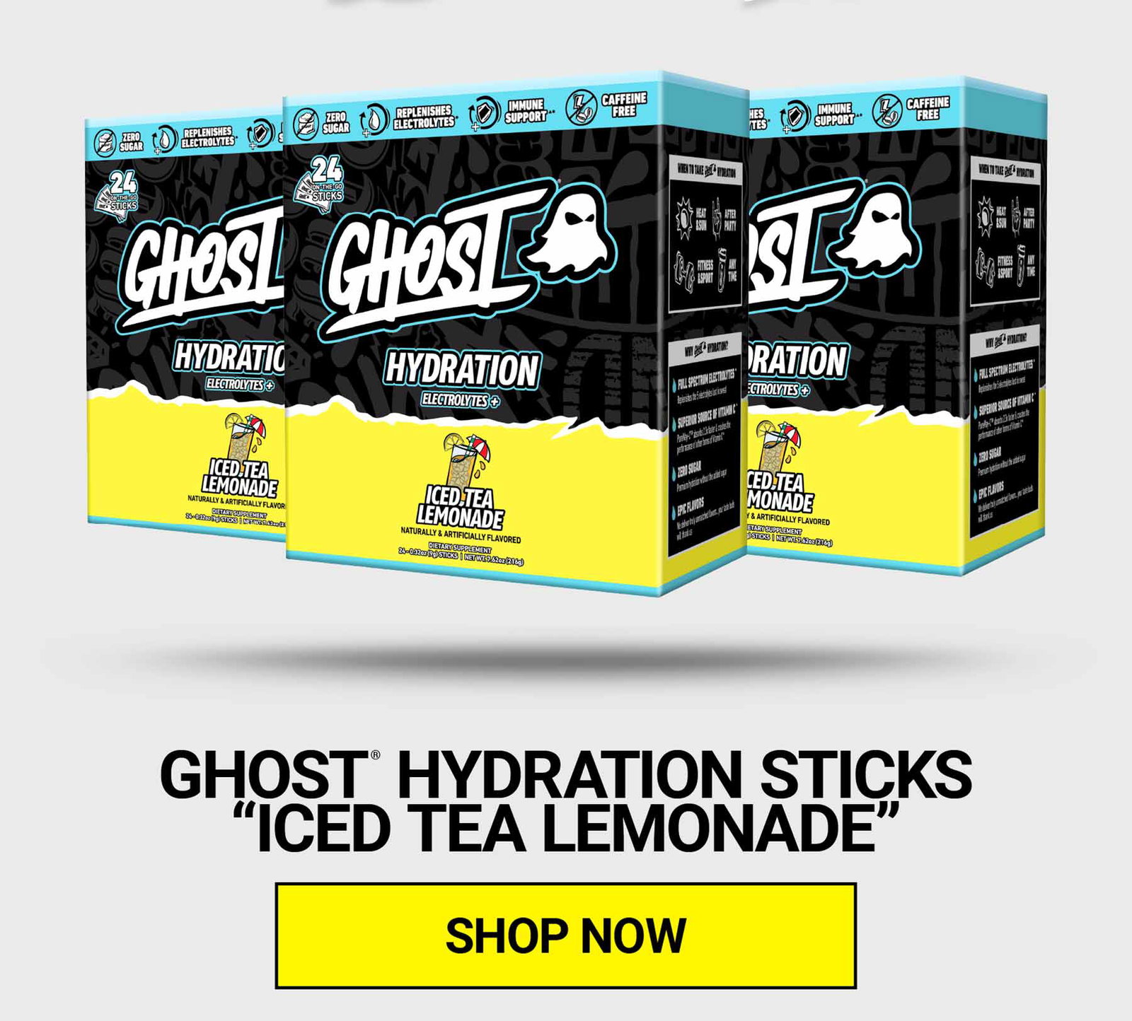 GHOST® HYDRATION STICKS ICED TEA LEMONADE