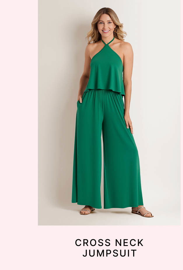 Cross Neck Jumpsuit