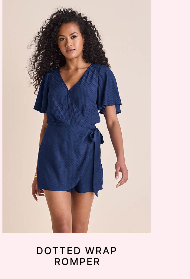 Dotted Wrap Romper
