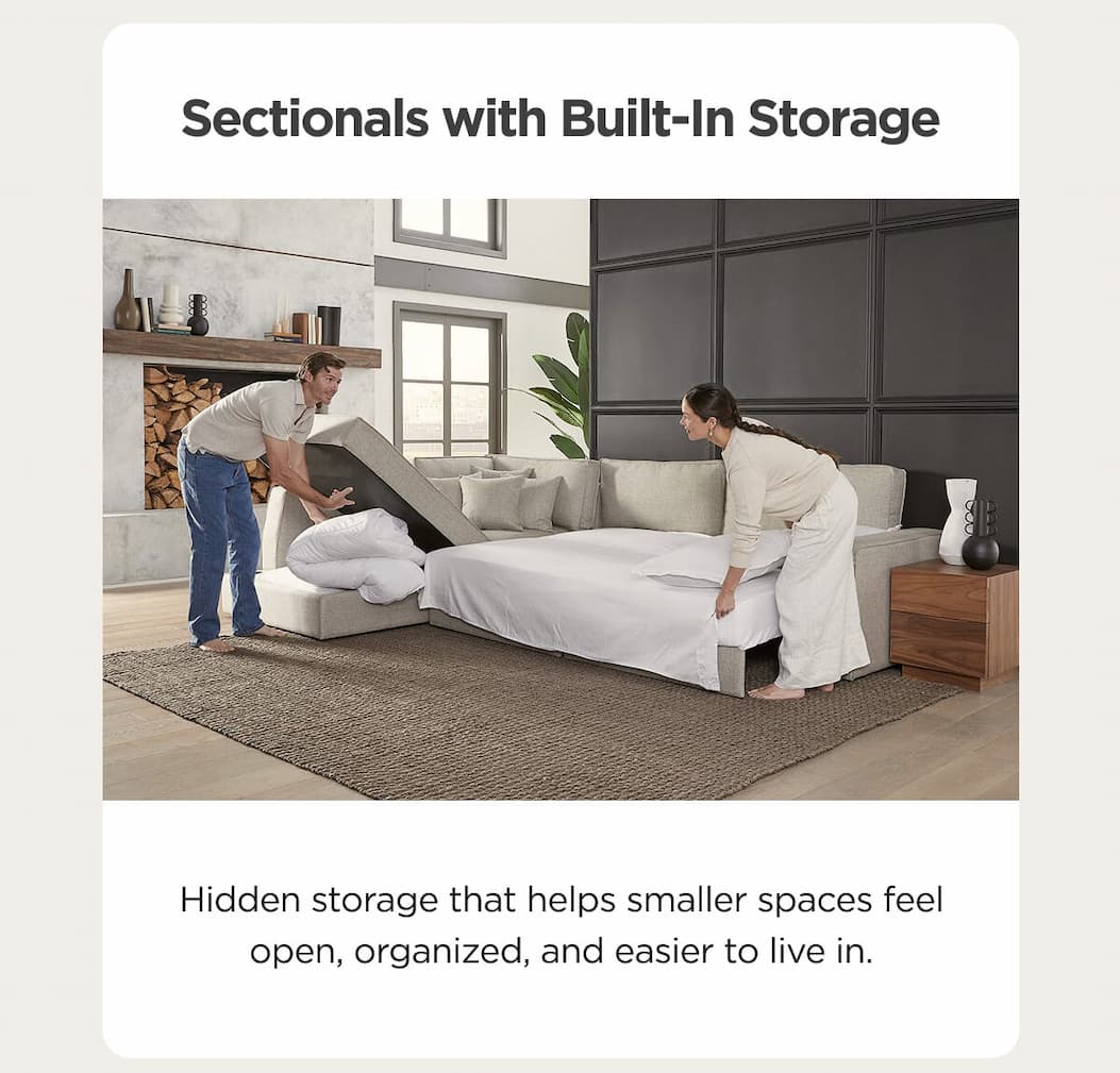 Sectionals with Built-In Storage
