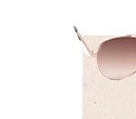 Rose Gold Tone Aviator Sunglasses