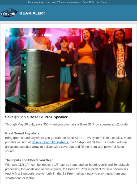 Save $50 on a Bose S1 Pro+ Speaker