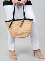 Woven Shoulder Tote Bag