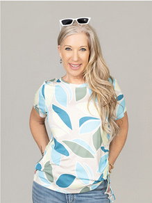  Short Sleeve Top with Drawstring Side Ruching Image 3 Short Sleeve Top with Drawstring Side Ruching Image 4 Short Sleeve Top with Drawstring Side Ruching Image 5 Short Sleeve Top with Drawstring Side Ruching Image 6 Clothing Tops Tops & Blouses Short & Cap Sleeves New Tribal Short Sleeve Top with Drawstring Side Ruching