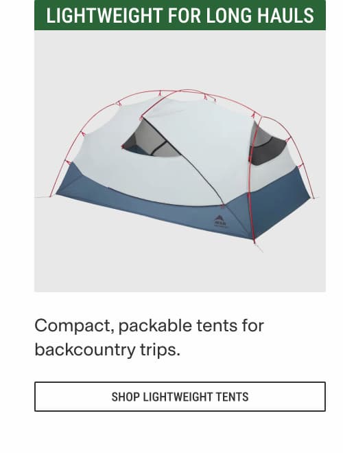 Lightweight tents