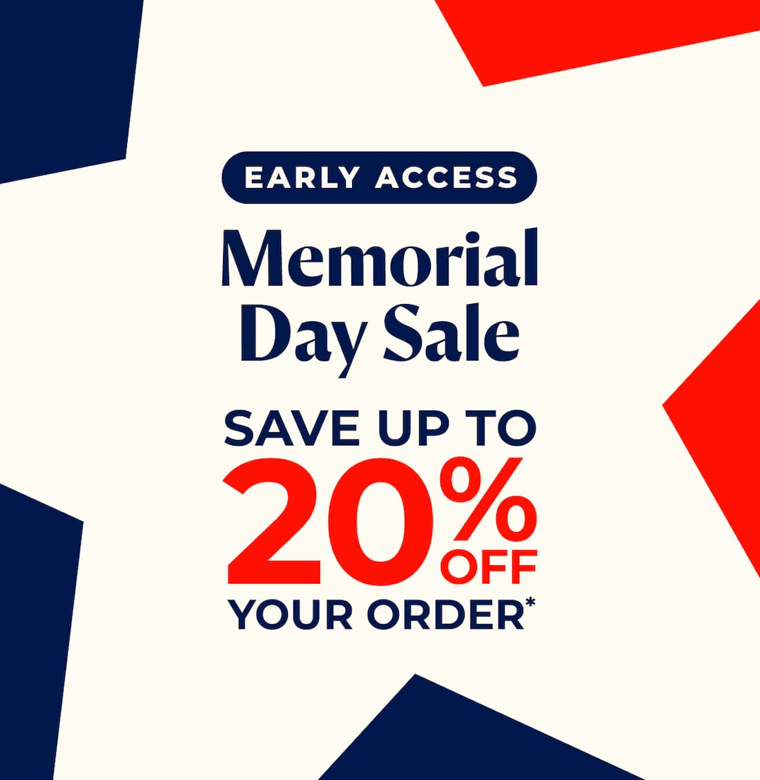 up to 20% off your order