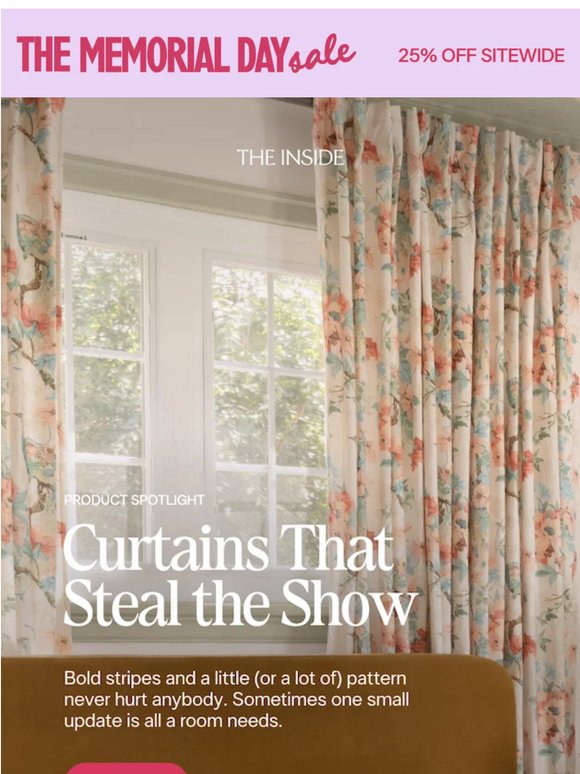25% off curtains that steal the show