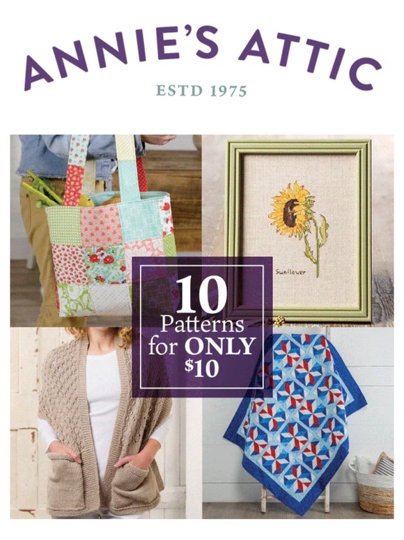 10 for $10 Annie's Digital Patterns Are HERE!