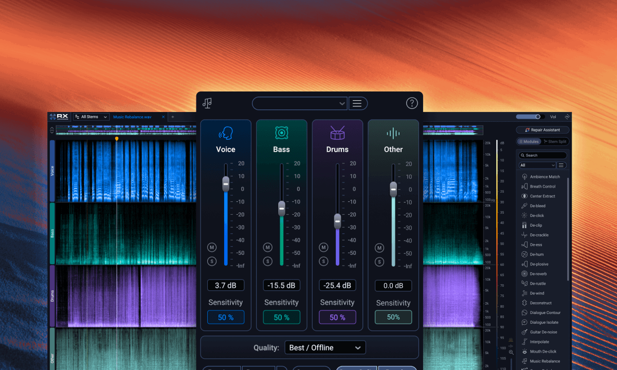 Fast audio cleanup