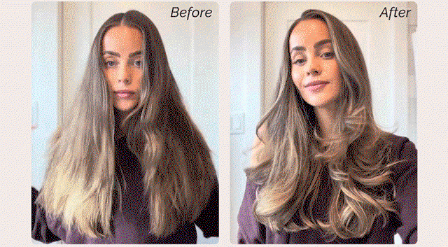 Before and after blowout