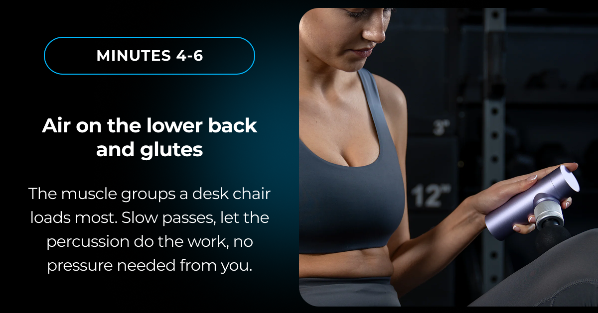 Air on the lower back and glutes