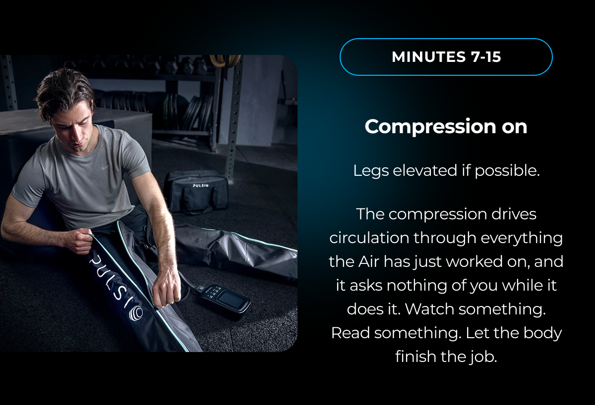Compression on Legs elevated if possible