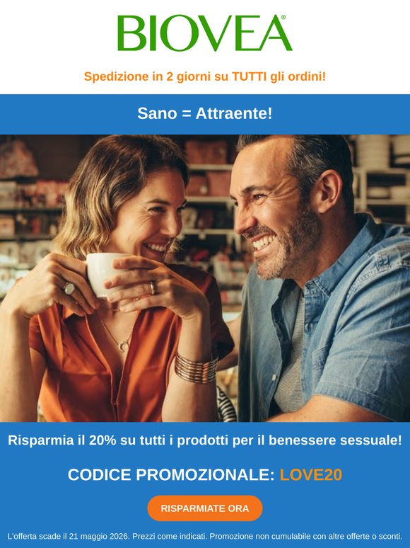 ❤️ Sano = Sexy! Offerta esclusiva per abbonati: 20% di sconto su tutto il benessere sessuale!