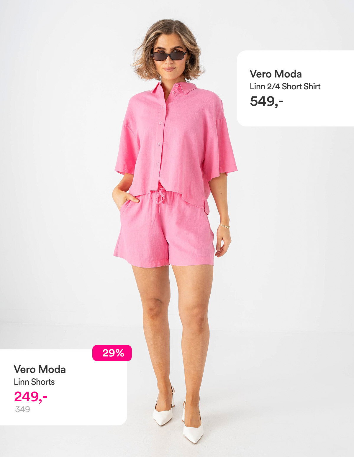 Lett linshorts til sommerdager