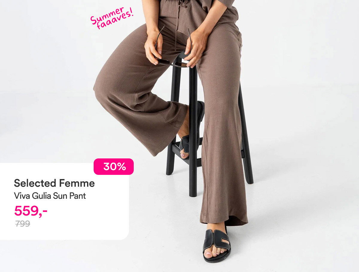 Selected Femme Viva Gulia High Waist Long Sun Pant